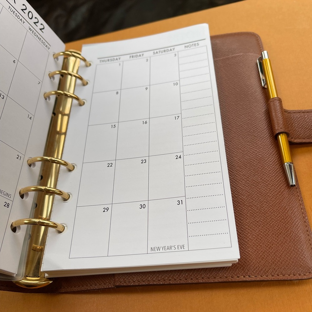 🧩2025 Inserts ALL SIZES Avail: Fits Louis Vuitton PM/MM/GM2022 Refill Calendars - Picture 7 of 16